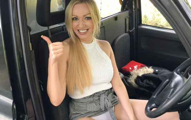 First taxi creampie for Amber Jayne