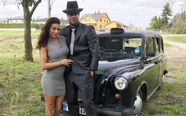 Taxi heist ends in horny cab fuck