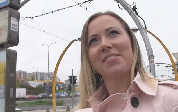 Cute Blonde Opens Legs for Free Transit