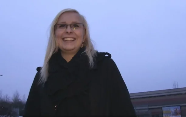Curvy Blonde Takes All Of Stranger's Cock Deep Inside Her Pussy