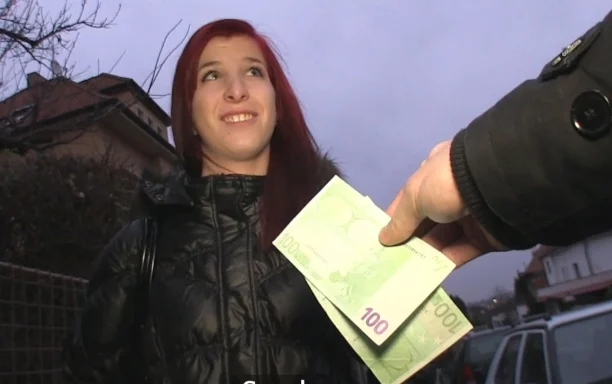 Horny Redhead Introduces Her Pussy To Stranger's Thick Cock