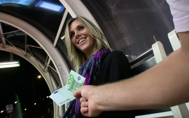 Tall, Slim Blonde Enjoys A Public Fucking By Stranger