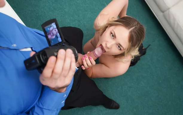 Model fucked doggy style on couch