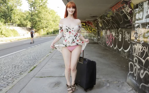 Dirty hot American redhead beauty